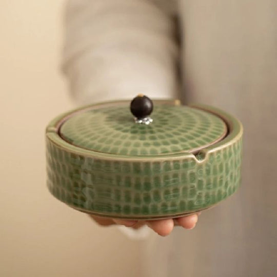 Käsintehty Retro Tuhkakuppi Kannella 3