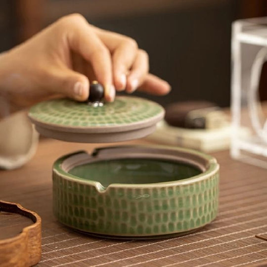 Käsintehty Retro Tuhkakuppi Kannella 4