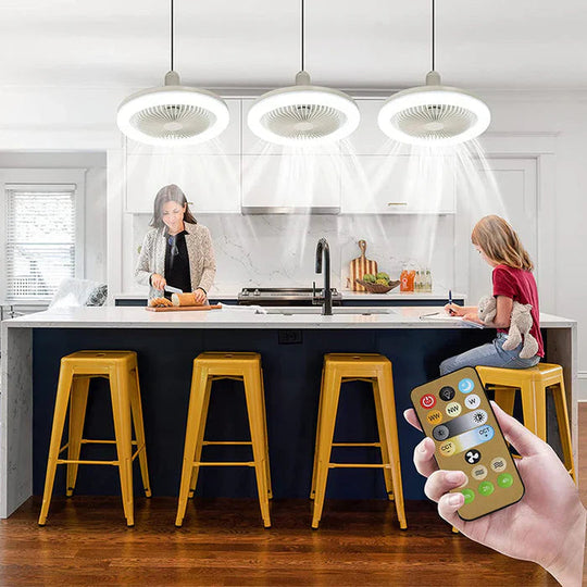Kattotuuletin LED-valolla ja Kaukosäätimellä Moderni Tuuletin 2