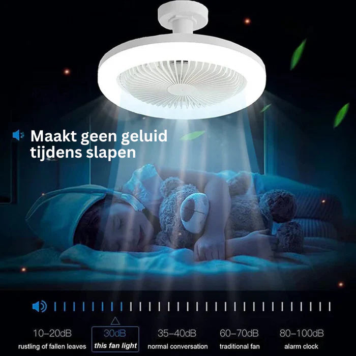 Kattotuuletin LED-valolla ja Kaukosäätimellä Moderni Tuuletin 6