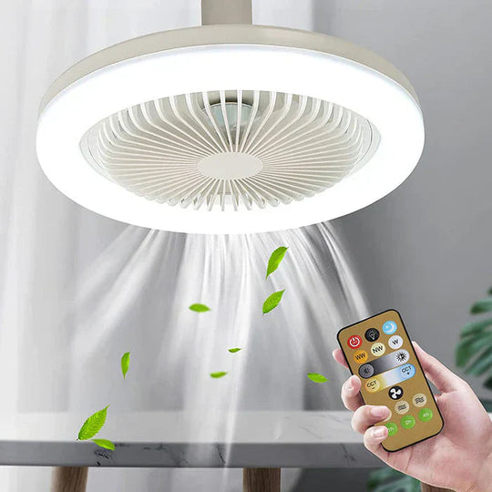 Kattotuuletin LED-valolla ja kaukosäätimellä 0