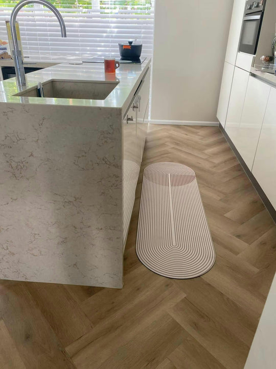Keittiö Matto Imukykyinen Liukumattomalla Pohjalla Moderni Raidallinen Design 5