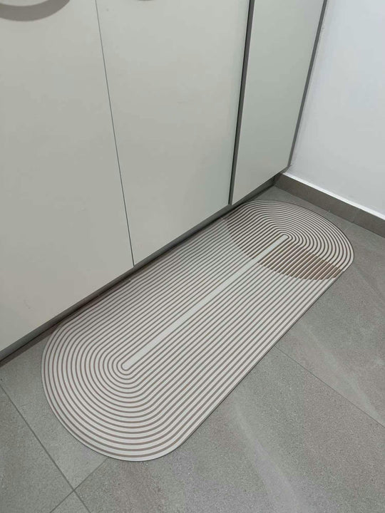 Keittiö Matto Imukykyinen Liukumattomalla Pohjalla Moderni Raidallinen Design 6