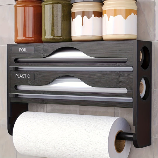 Keittiön 3-osainen Bambufolio-annostelija 0