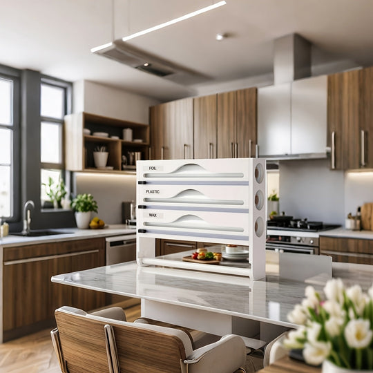 Keittiön 3-osainen Bambufolio-annostelija 3