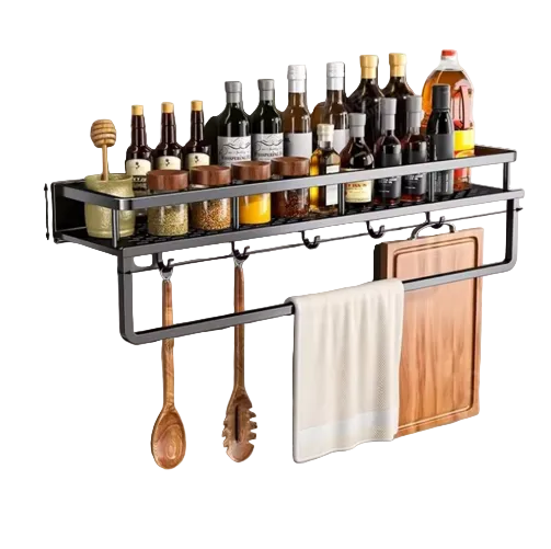 Keittiön Hylly Moderni Musta Design 1