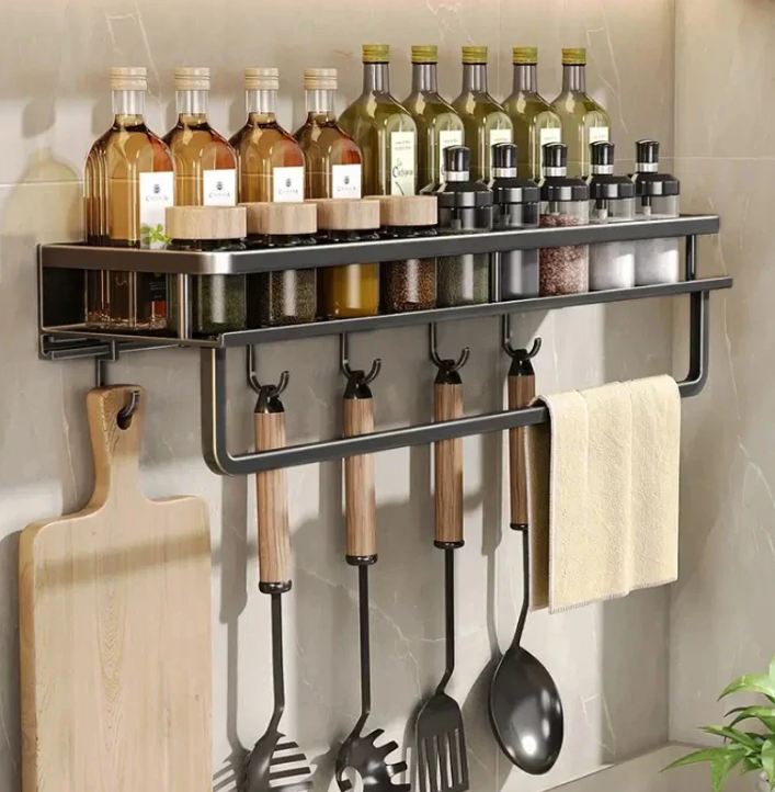 Keittiön Hylly Moderni Musta Design 3
