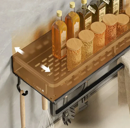 Keittiön Hylly Moderni Musta Design 7