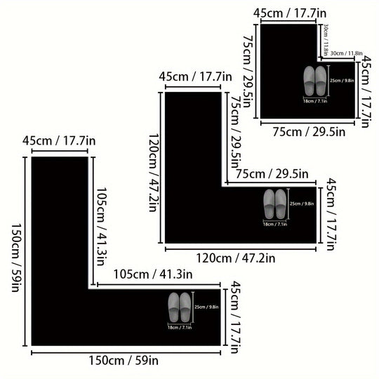 Keittiön L-muotoinen Matto Moderni Design 2