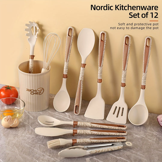 Keittiövälineet Silikoniset Ergonomiset Kahvat Monipuoliseen Ruoanlaittoon 1