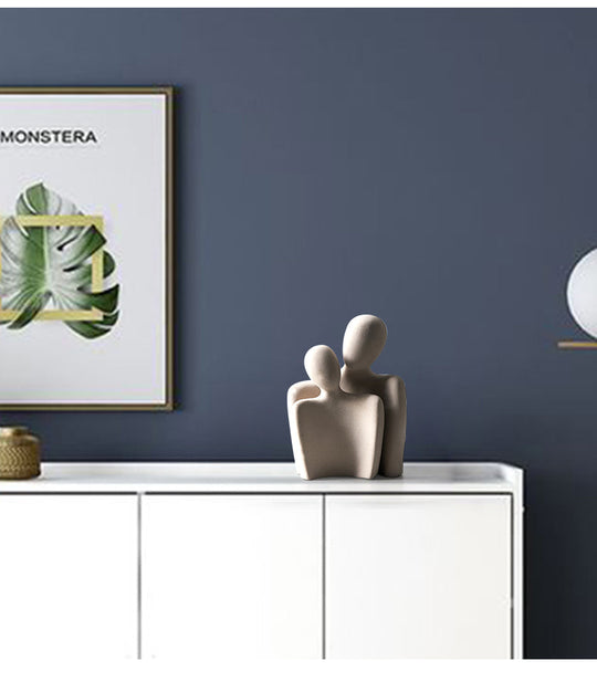 Keraaminen Abstrakti Rakkauspatsas Tyylikkääseen Kodin Sisustukseen 1