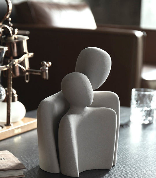 Keraaminen Abstrakti Rakkauspatsas Tyylikkääseen Kodin Sisustukseen 4