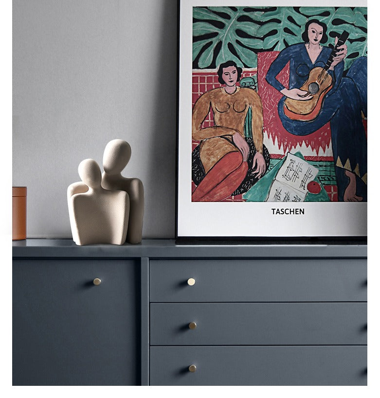 Keraaminen Abstrakti Rakkauspatsas Tyylikkääseen Kodin Sisustukseen 5