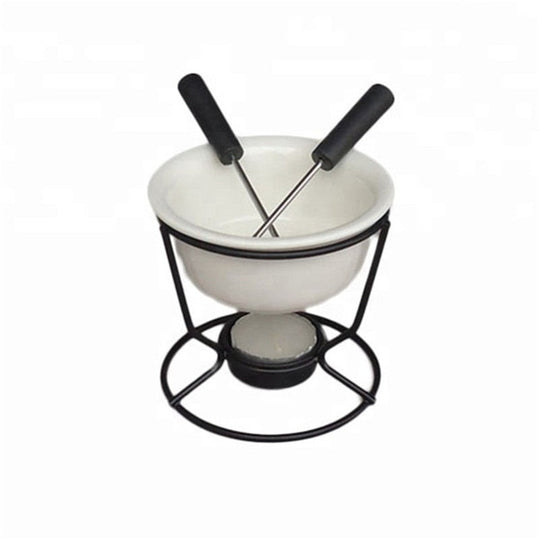 Keraaminen Fondue-pannu Suklaan ja Juuston Lämmitin 0