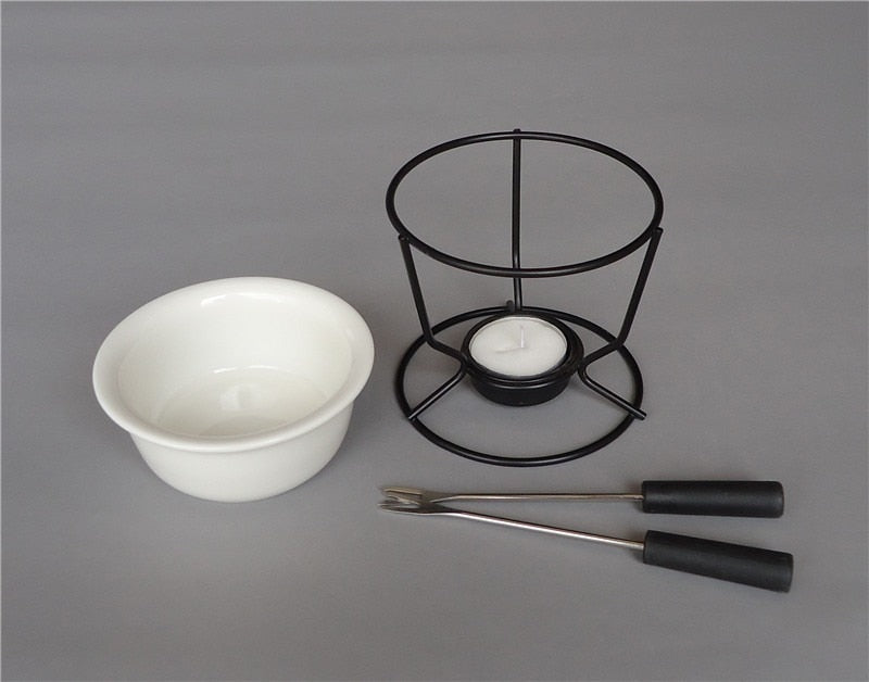 Keraaminen Fondue-pannu Suklaan ja Juuston Lämmitin 4