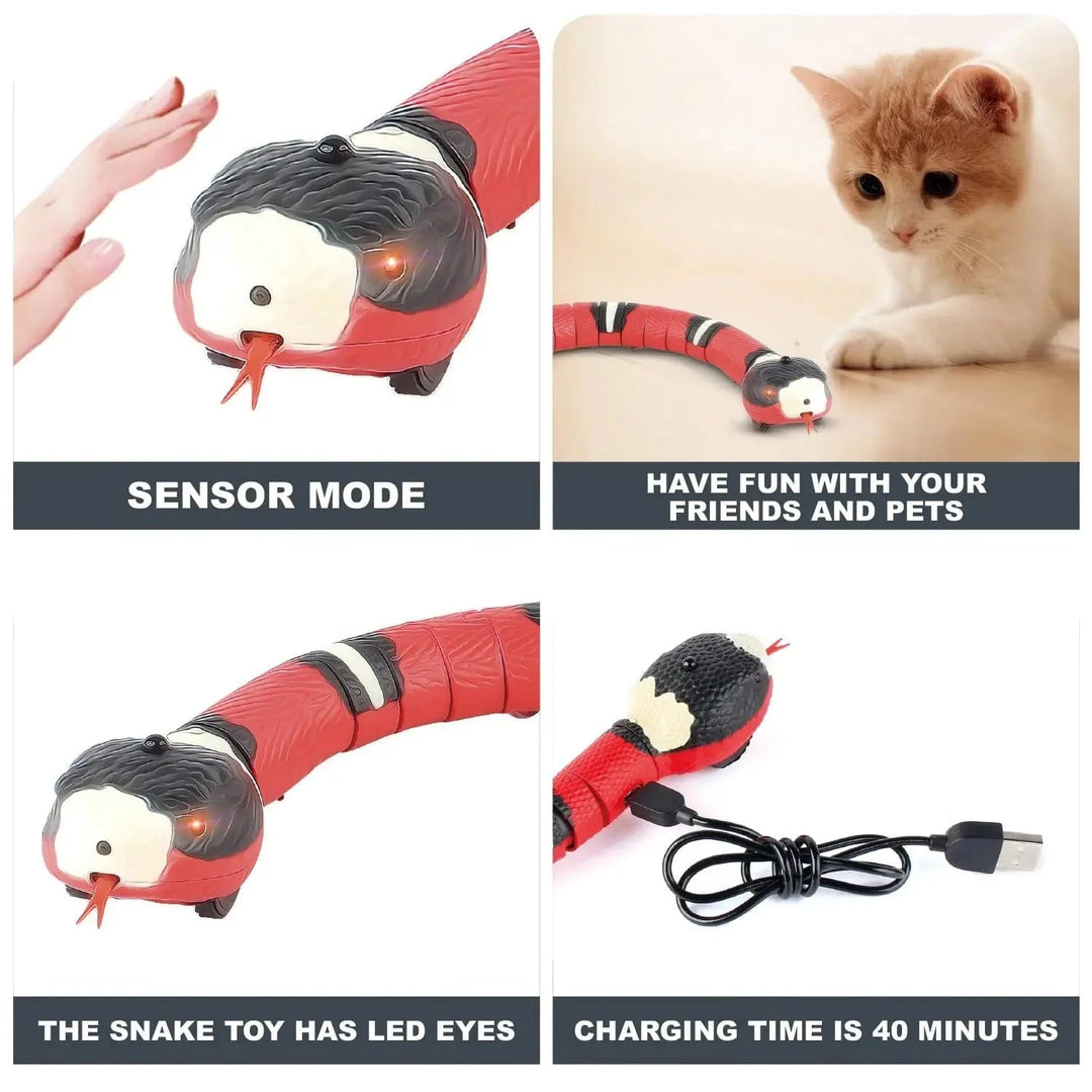Kissan Aktivointilelu Interaktiivinen Käärme USB-Ladattava 4