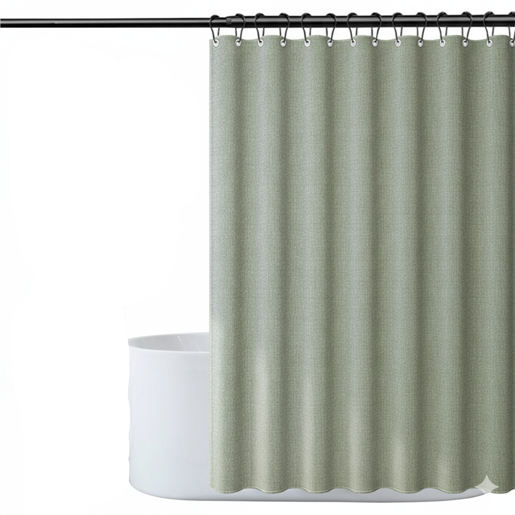 Klassinen Suihkuverho Vaaleanvihreä 0