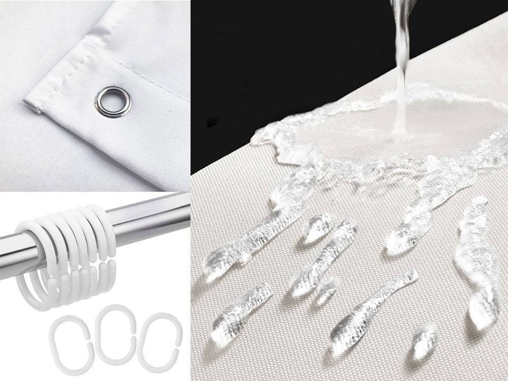 Klassinen Suihkuverho Vaaleanvihreä 1