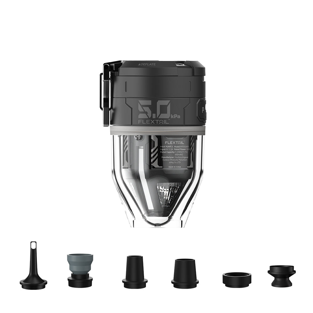 Kompakti Ilmapumppu LED-valolla Matkailuun ja Ulkoiluun 0