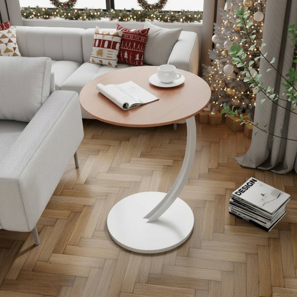 Kompakti Pyöreä Sivupöytä Moderniin Asumiseen 9