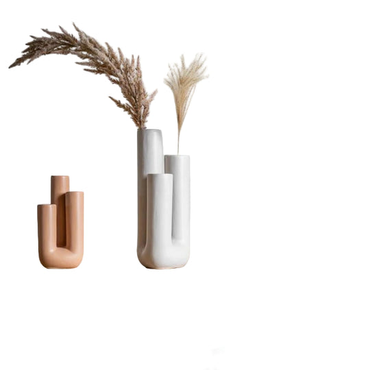 Koristeellinen Maljakko Modernilla Kolmiputkisuunnittelulla 0