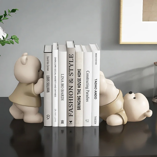 Koristeellinen Milo Bear Bookend Kermanvärinen 0