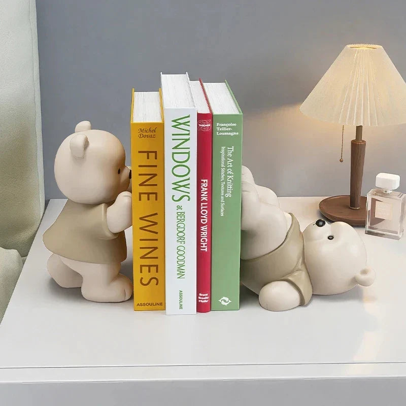 Koristeellinen Milo Bear Bookend Kermanvärinen 2