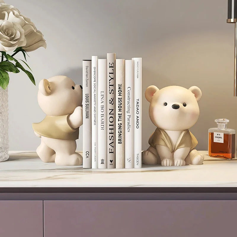 Koristeellinen Milo Bear Bookend Kermanvärinen 3