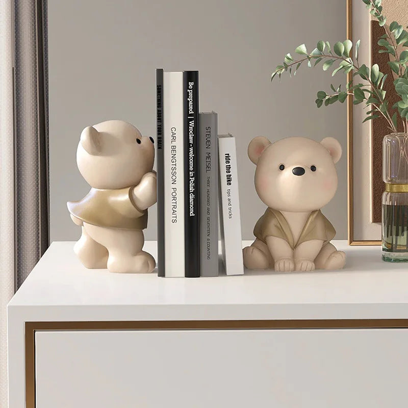 Koristeellinen Milo Bear Bookend Kermanvärinen 5