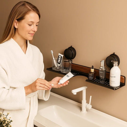 Kylpyhuoneen Imukuppihylly Pähkinämuotoisena 1