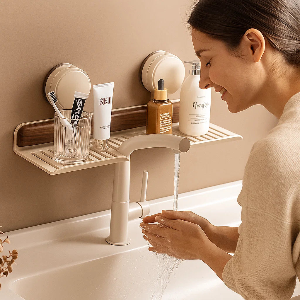 Kylpyhuoneen Imukuppihylly Pähkinämuotoisena 2