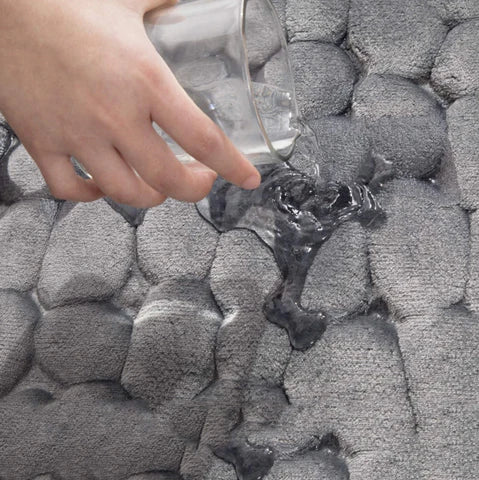 Kylpyhuoneen Liukumaton Matto Mukulakivikuviolla 5