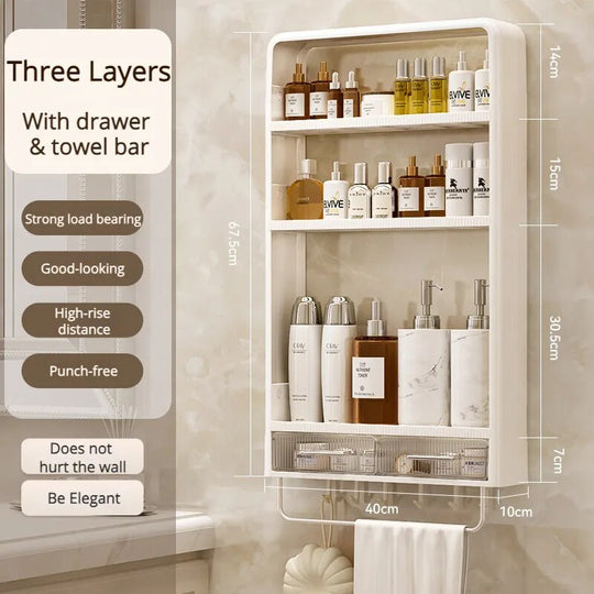 Kylpyhuoneen Organisointihylly Seinälle Asennettava 6