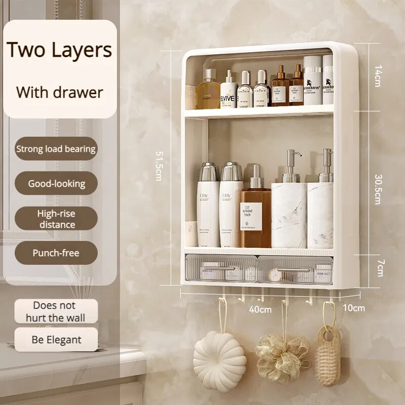 Kylpyhuoneen Organisointihylly Seinälle Asennettava 7