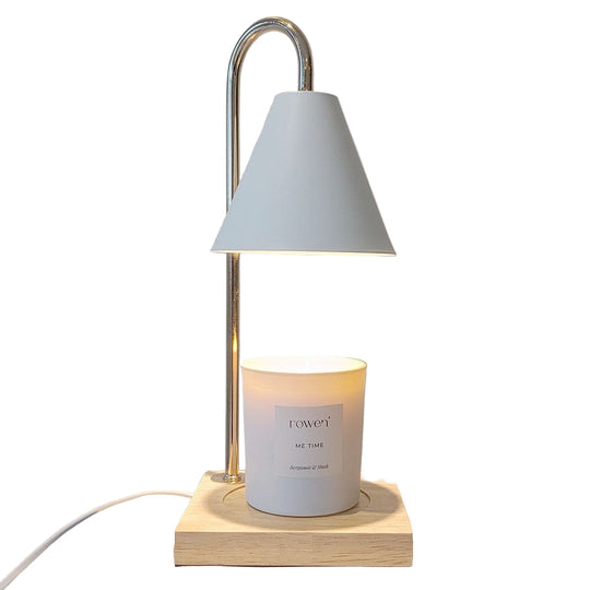 Kynttilänlämmitin Tyylikkäällä Valkoisella ja Kultaisella Muotoilulla 0