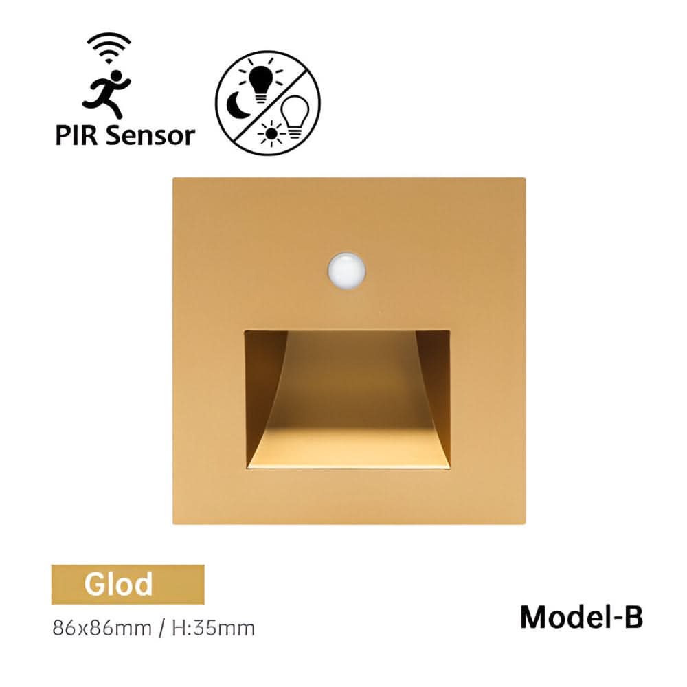 LED-askelvalo Liikkeentunnistimella 10