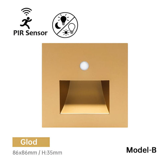 LED-askelvalo Liikkeentunnistimella 10