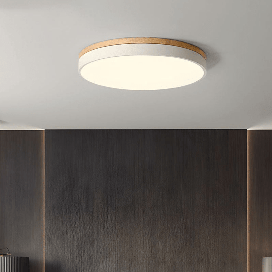 LED-kattovalaisin Luonnonpuu ja Vihreä Korostus 1