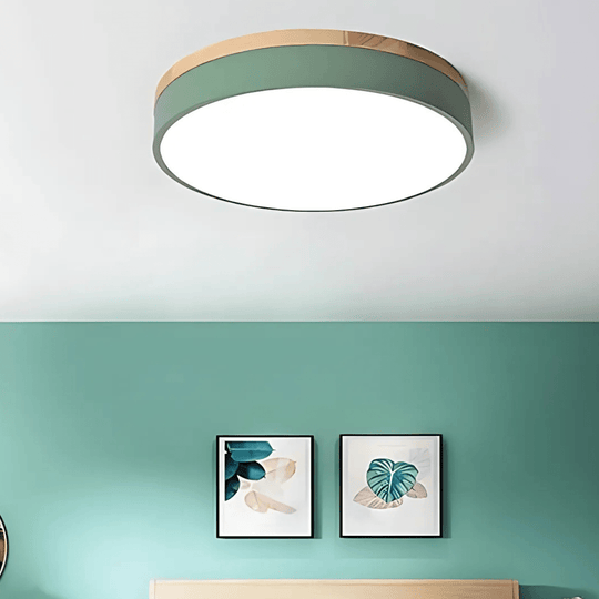 LED-kattovalaisin Luonnonpuu ja Vihreä Korostus 4