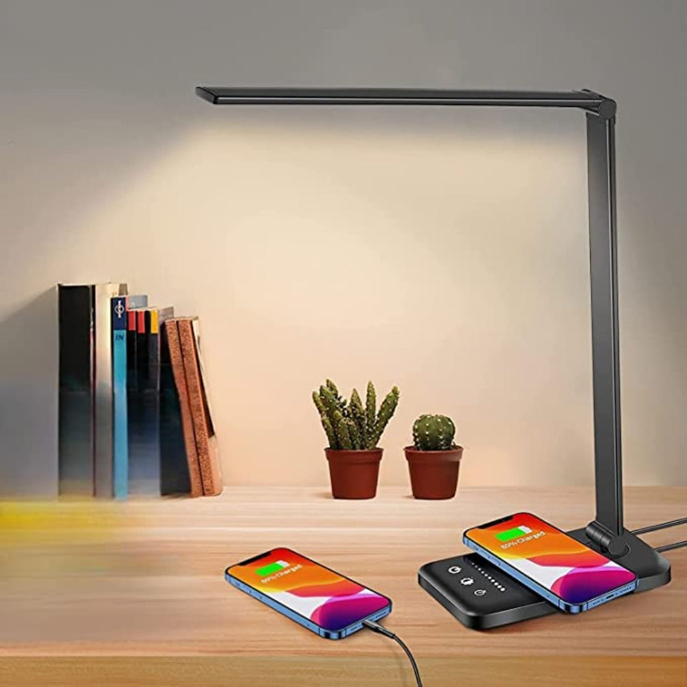 LED-pöytävalaisin Moderni USB-latausportilla 4