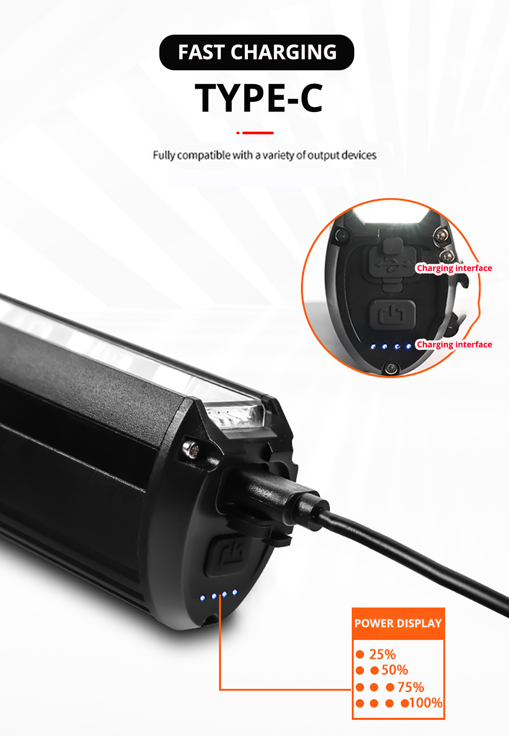 LED-pyörävalo Power Bank -toiminnolla 3