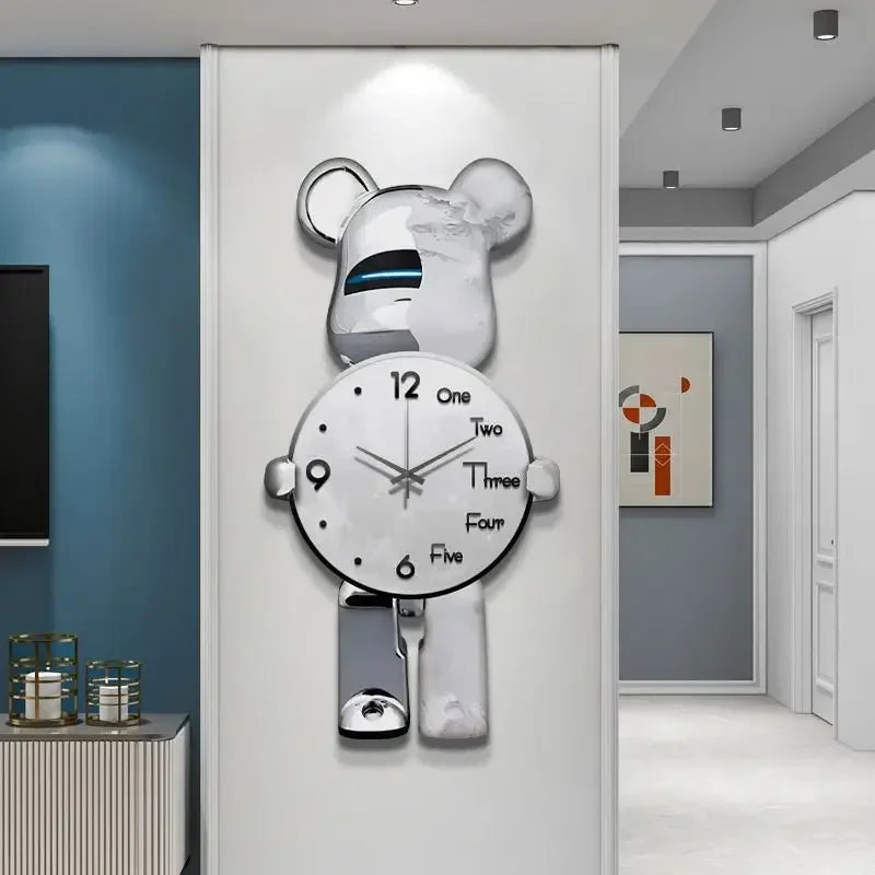 LED-seinäkello Star Bear Leikkisä Muotoilu 3