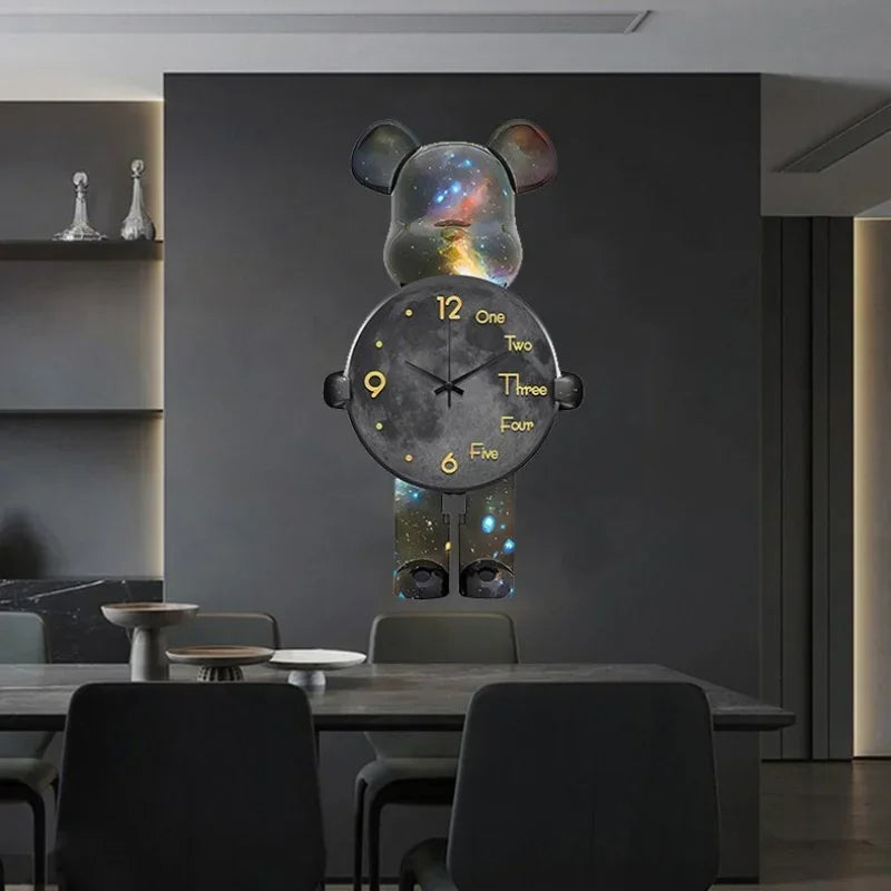 LED-seinäkello Star Bear Leikkisä Muotoilu 4