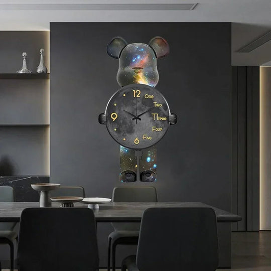 LED-seinäkello Star Bear Leikkisä Muotoilu 4