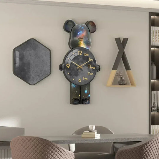 LED-seinäkello Star Bear Leikkisä Muotoilu 5