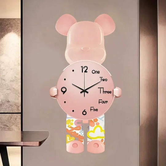 LED-seinäkello Star Bear Leikkisä Muotoilu 6