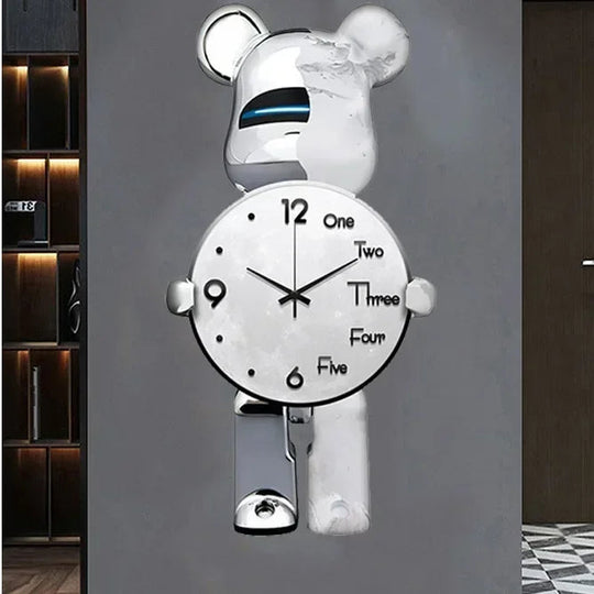 LED-seinäkello Star Bear Leikkisä Muotoilu 7