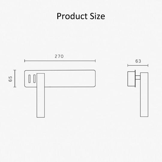 LED-seinävalaisin Sängyn Vierelle Pyörivä 4