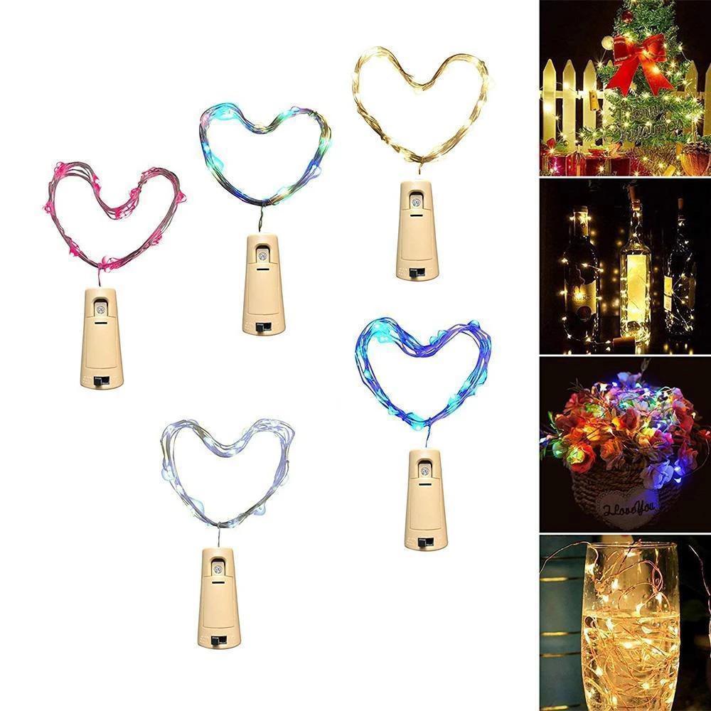 LED Valot Pullovalot DIY Sisustukseen 20 Valoa 2M Joustava Hopealanka 8