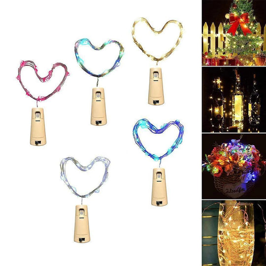 LED Valot Pullovalot DIY Sisustukseen 20 Valoa 2M Joustava Hopealanka 8